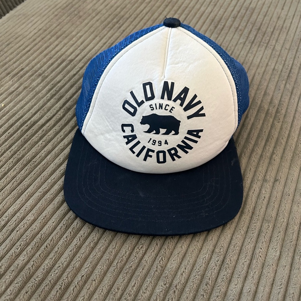 Old Navy Kids Navy and White Trucker Hat